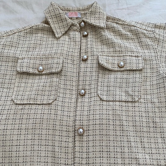 CDM | Boutique tweed button down with pearl buttons | L - Picture 3 of 6